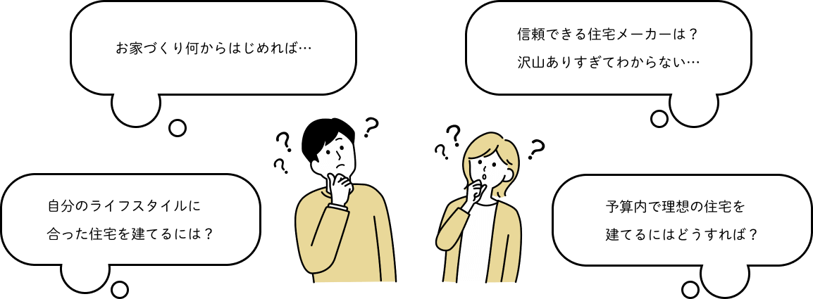 お家づくり何から始めればいいかわからない。